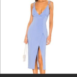 Revolve Aaliyah Midi Dress in Periwinkle